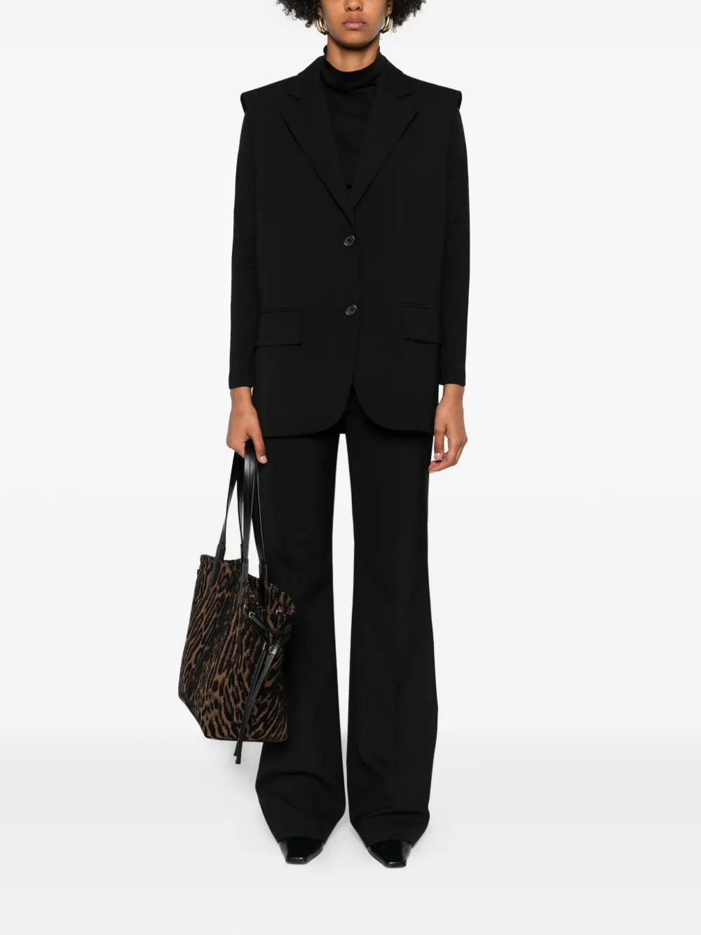 Marc O'polo Sleeveless Buttoned Gilet In Black