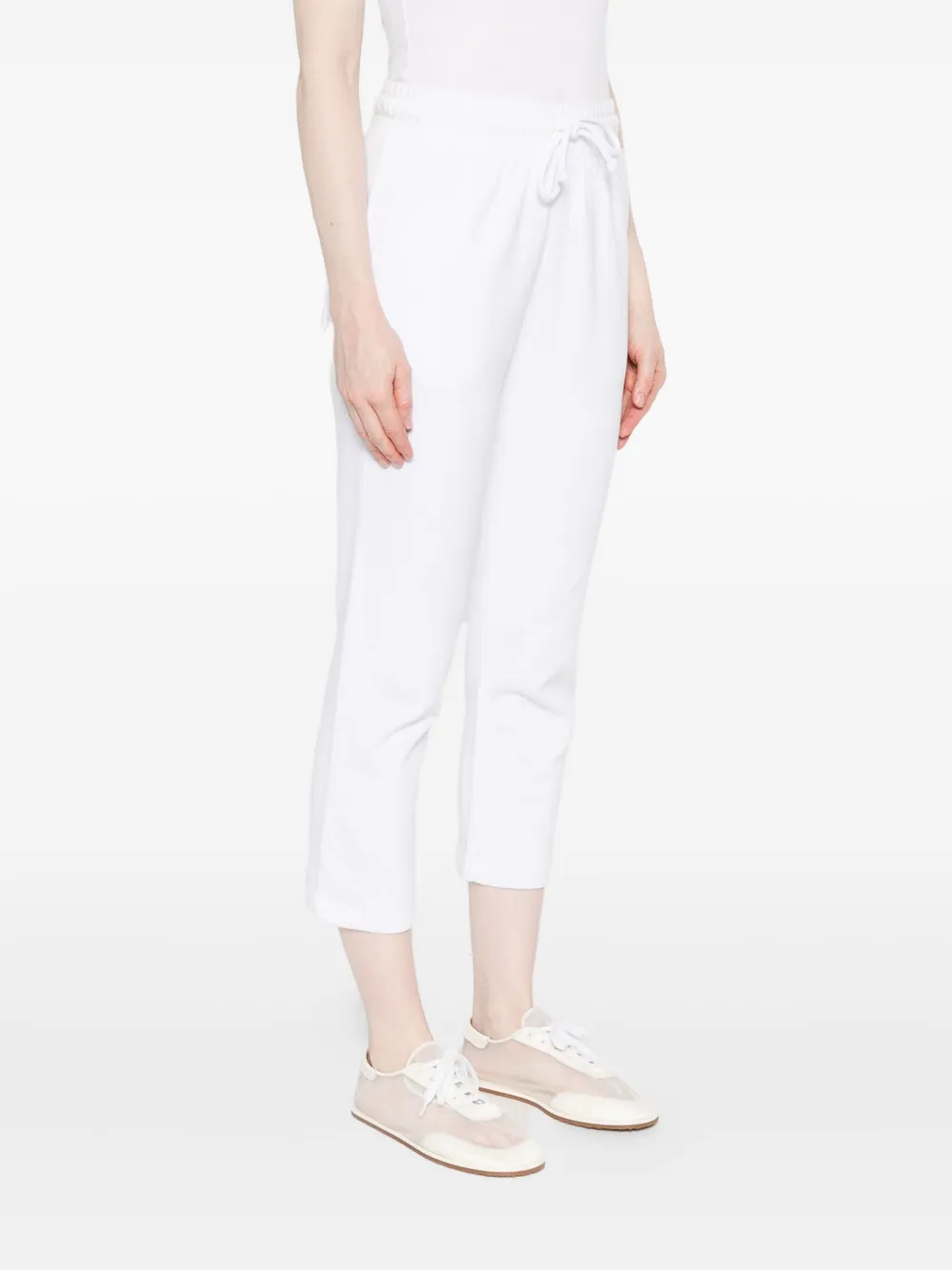 Marc O'polo Drawstring Cropped Trousers In White