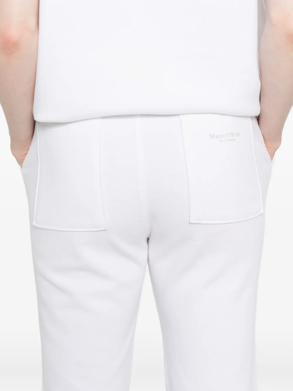 Marc O'polo Drawstring Cropped Trousers In White
