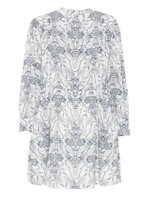 Marc O'Polo floral-pattern long-sleeve mini dress