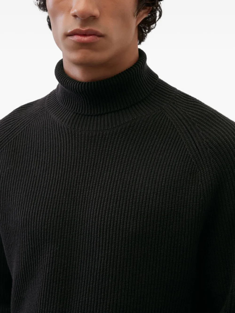 Marc O'Polo Geribbelde coltrui Zwart