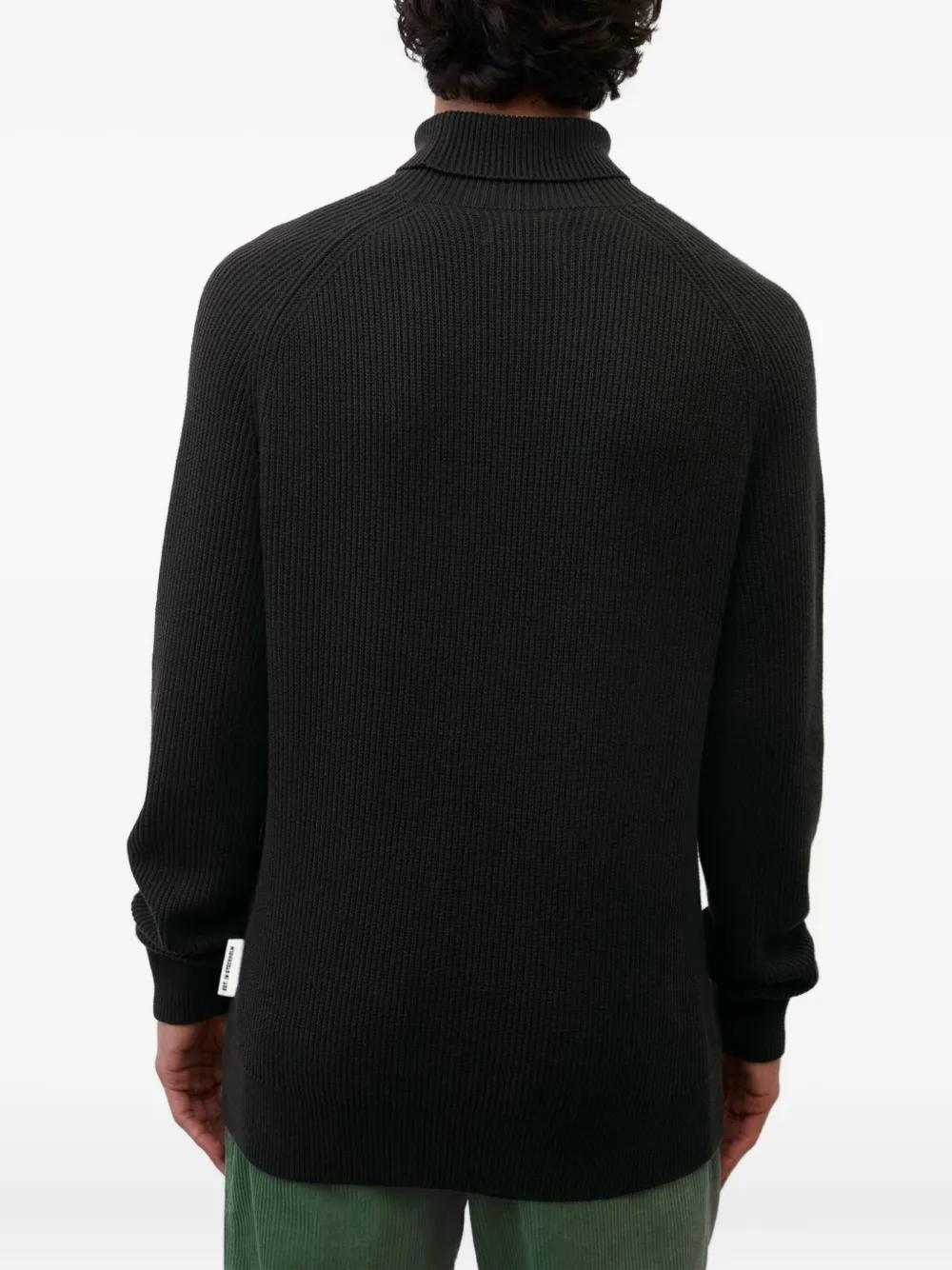 Marc O'Polo Geribbelde coltrui Zwart