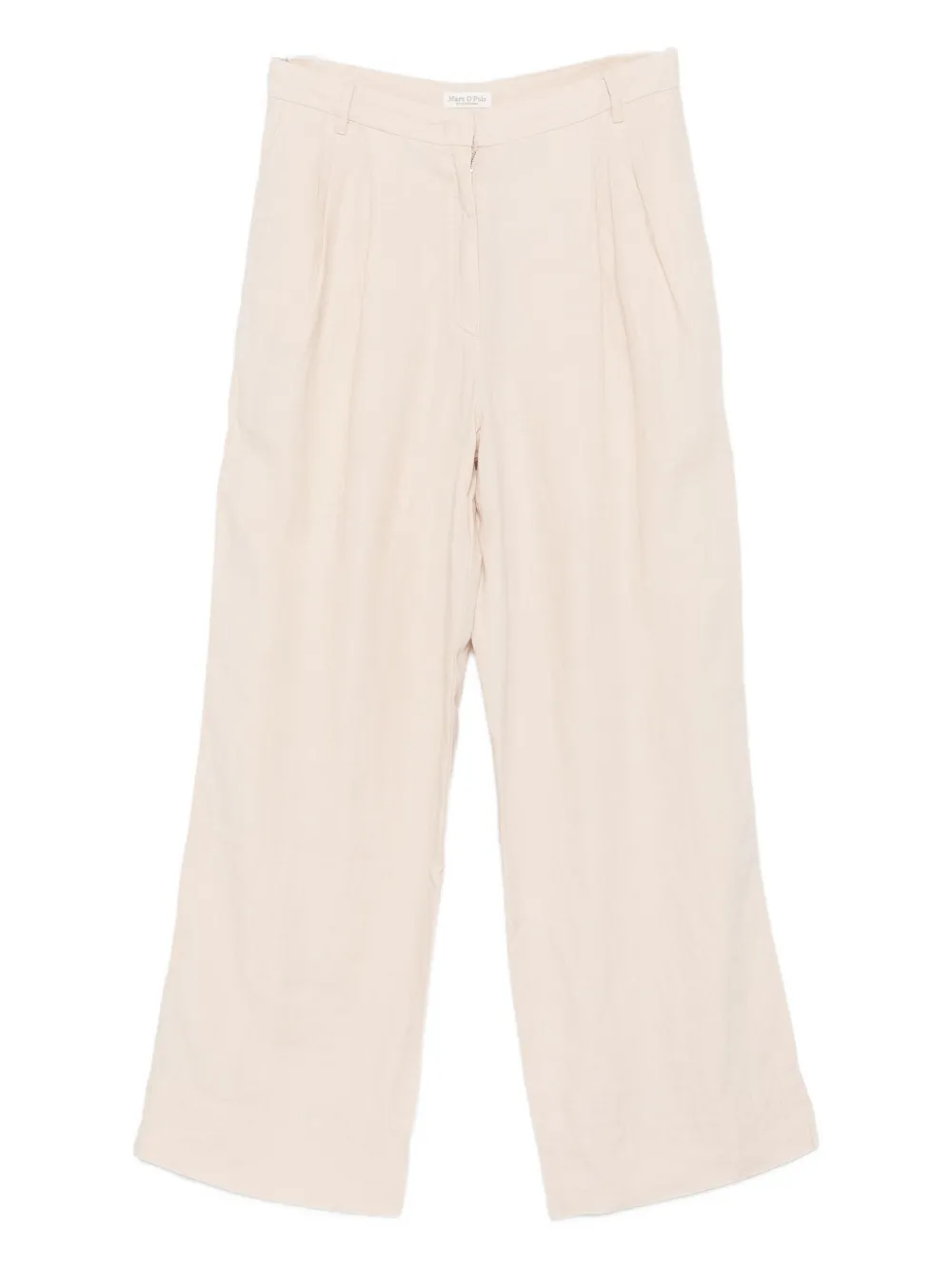 Marc O'polo Pleated Linen Trousers In Neutral