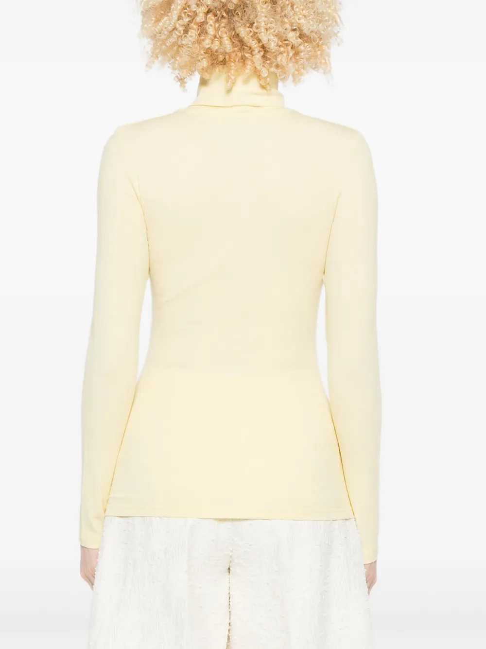 Marc O'Polo T-shirt met col en lange mouwen Geel