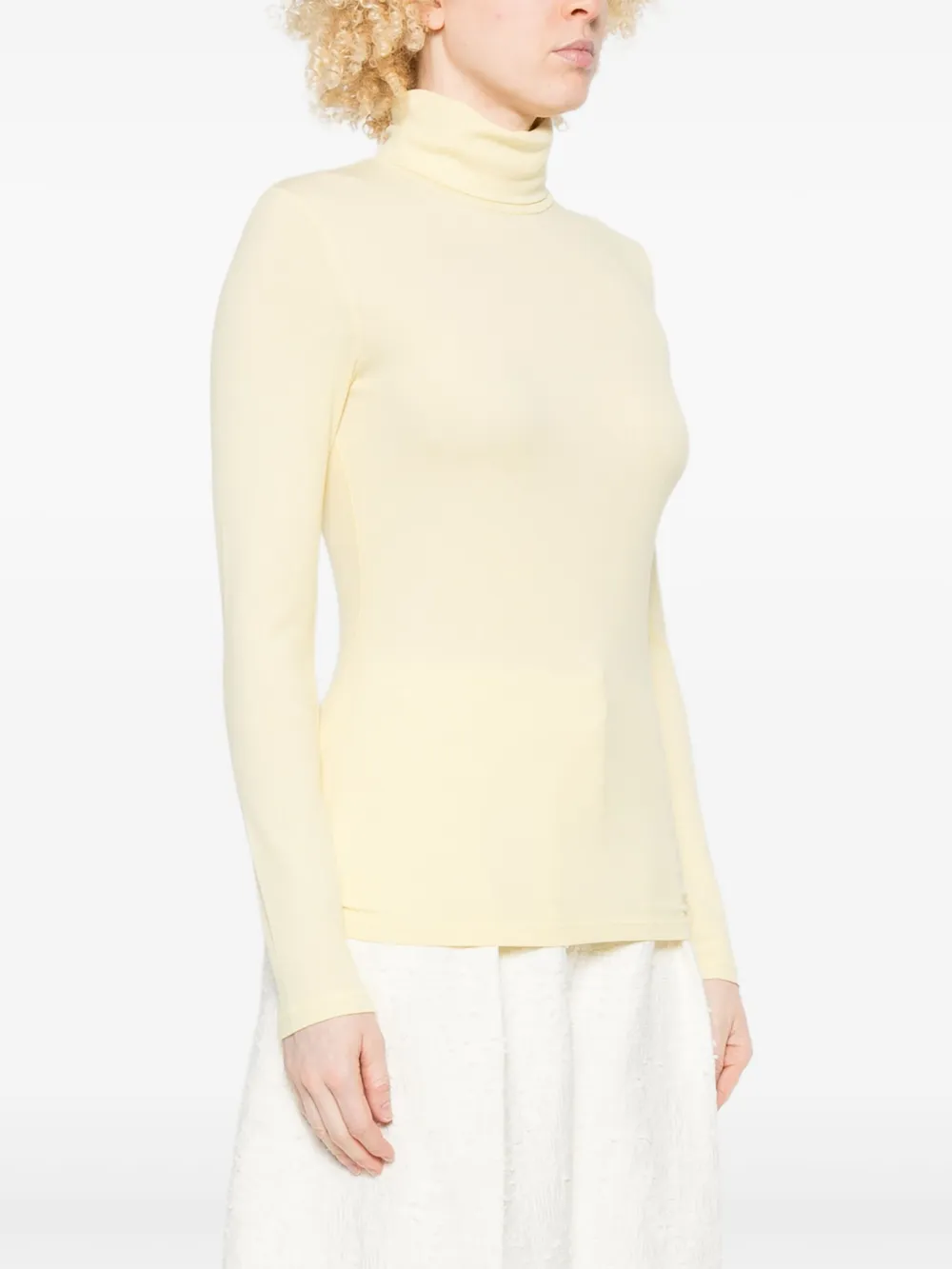 Marc O'Polo T-shirt met col en lange mouwen Geel