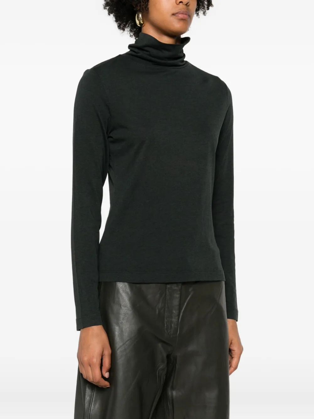 Marc O'polo Turtleneck Long-sleeve Top In Green