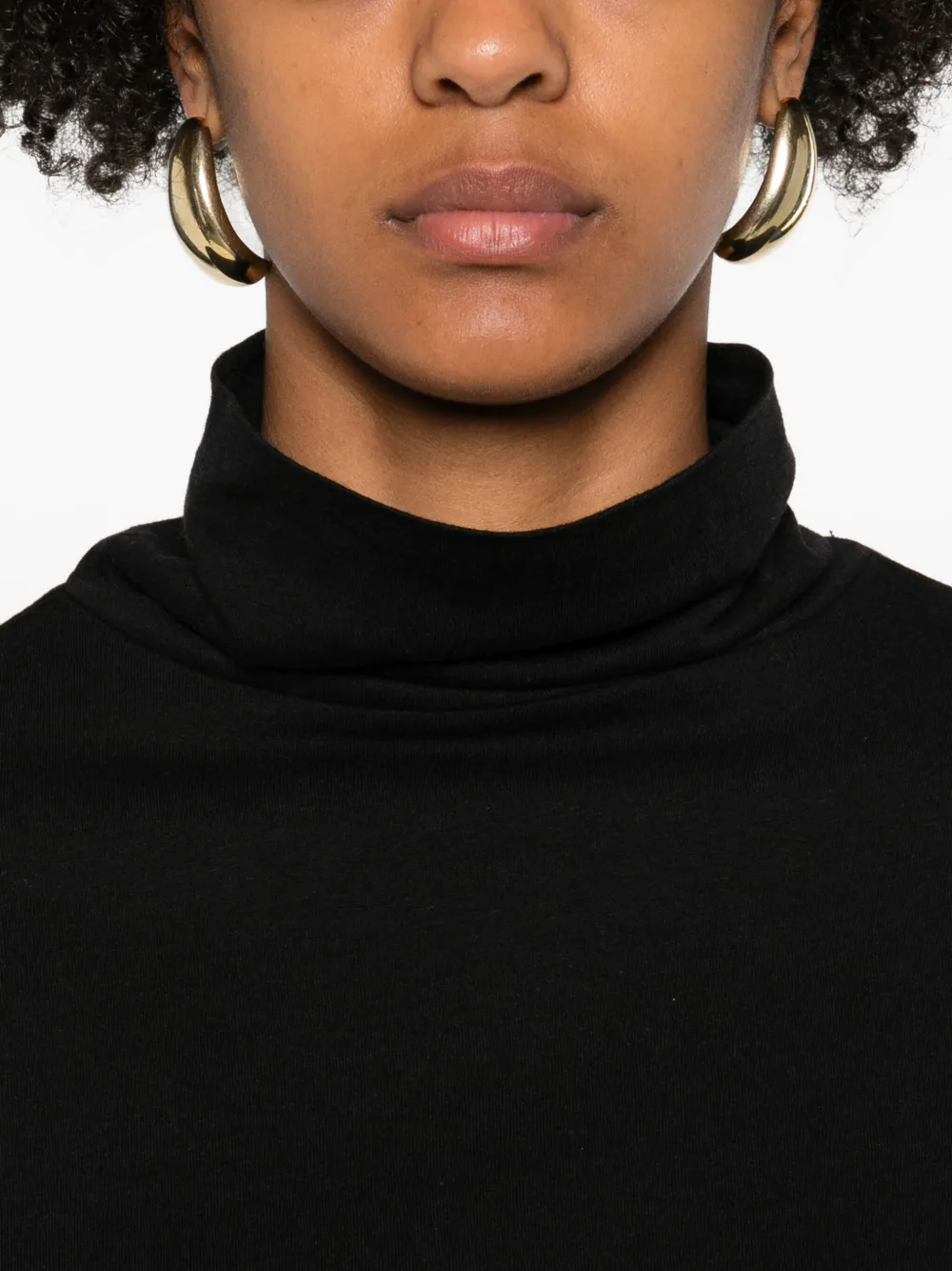 Marc O'Polo Top met hoge hals en lange mouwen Zwart