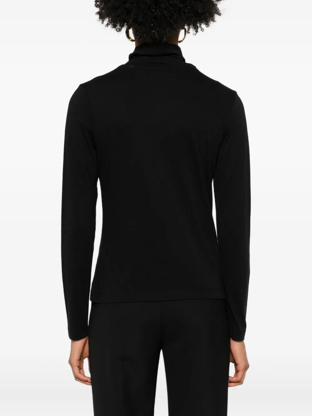 Marc O'Polo Top met hoge hals en lange mouwen Zwart