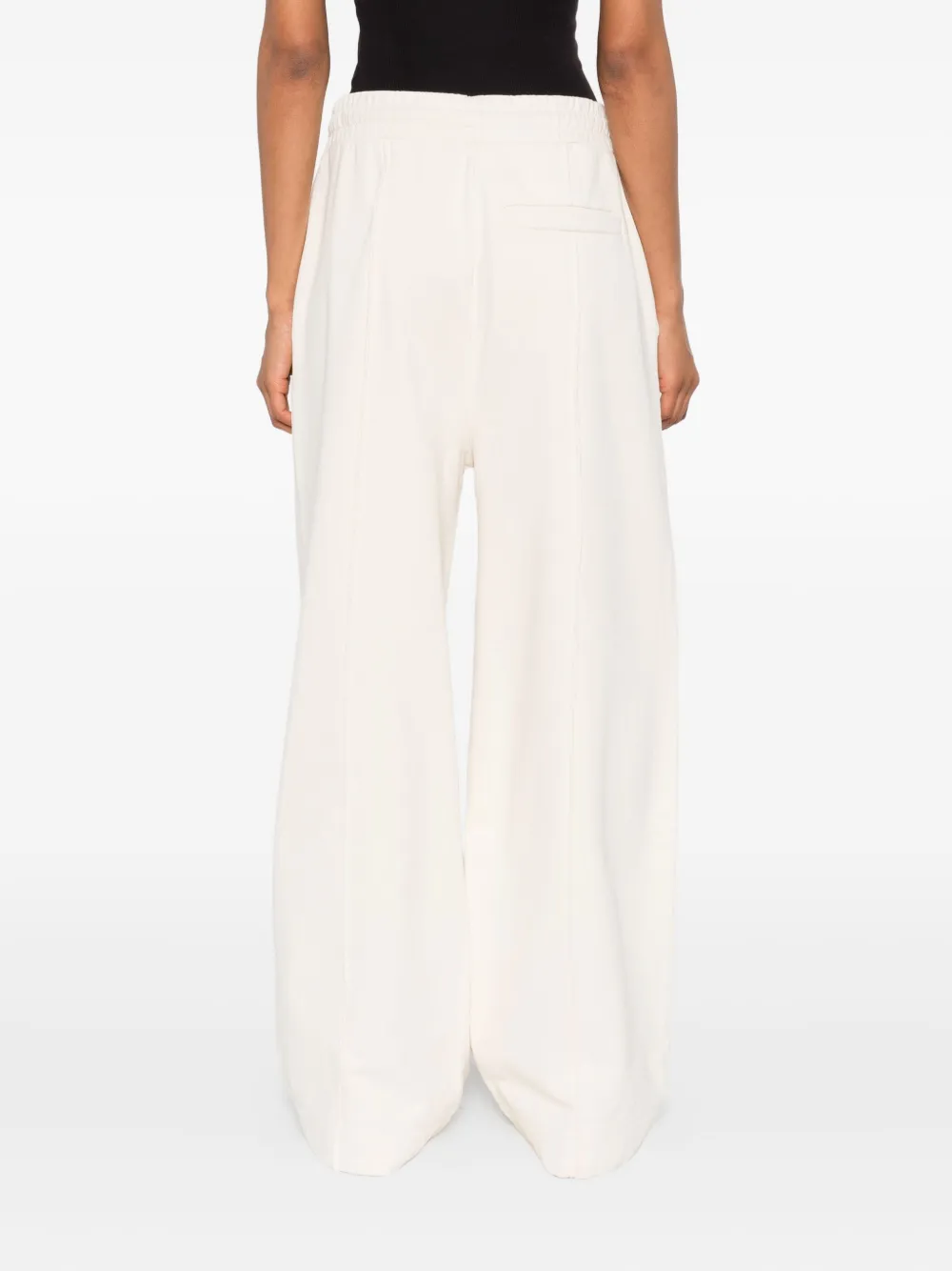 Marc O'polo Cotton Elastic-waist Trousers In Metallic