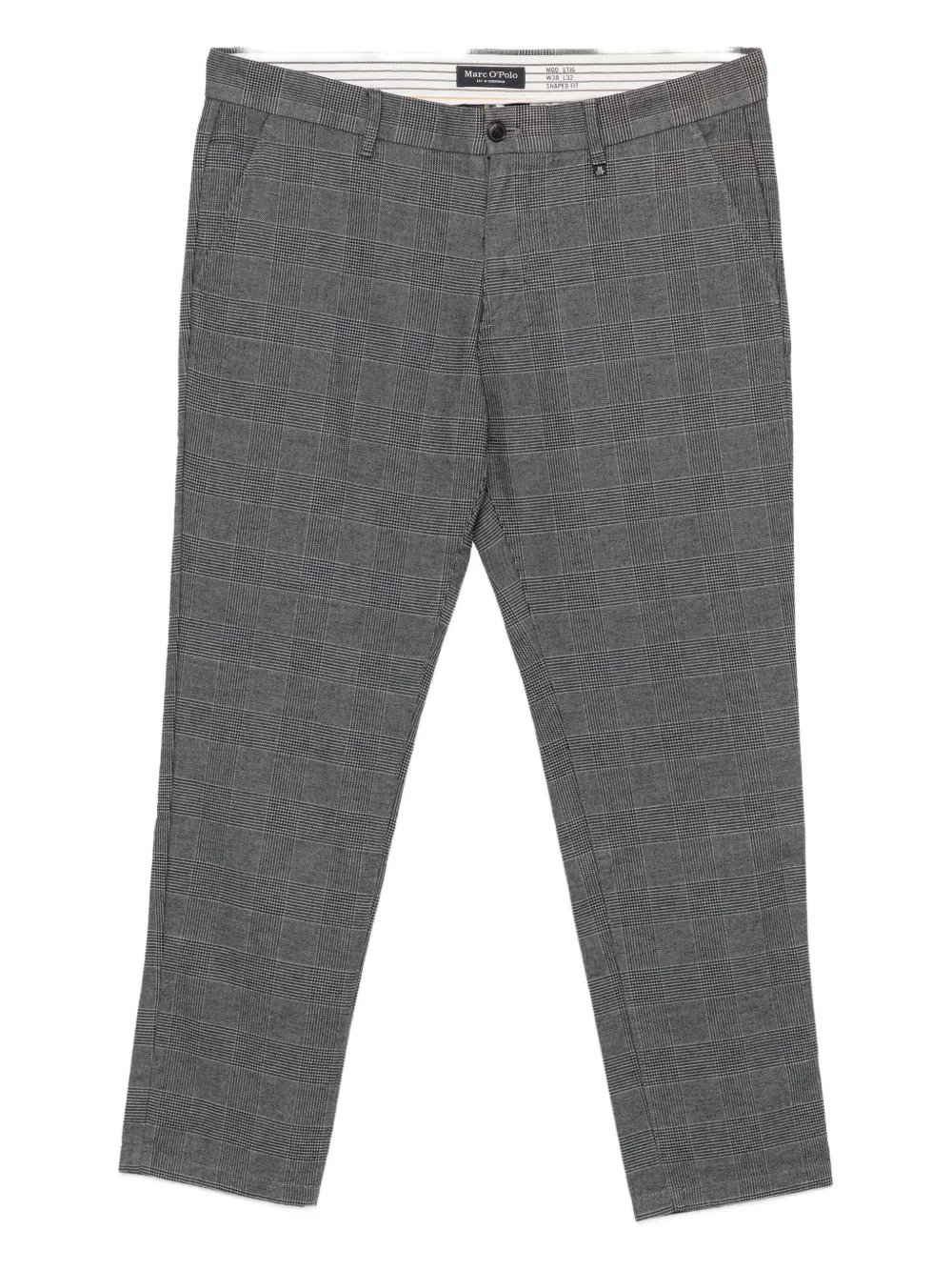 Marc O'polo Check-print Trousers In Gray