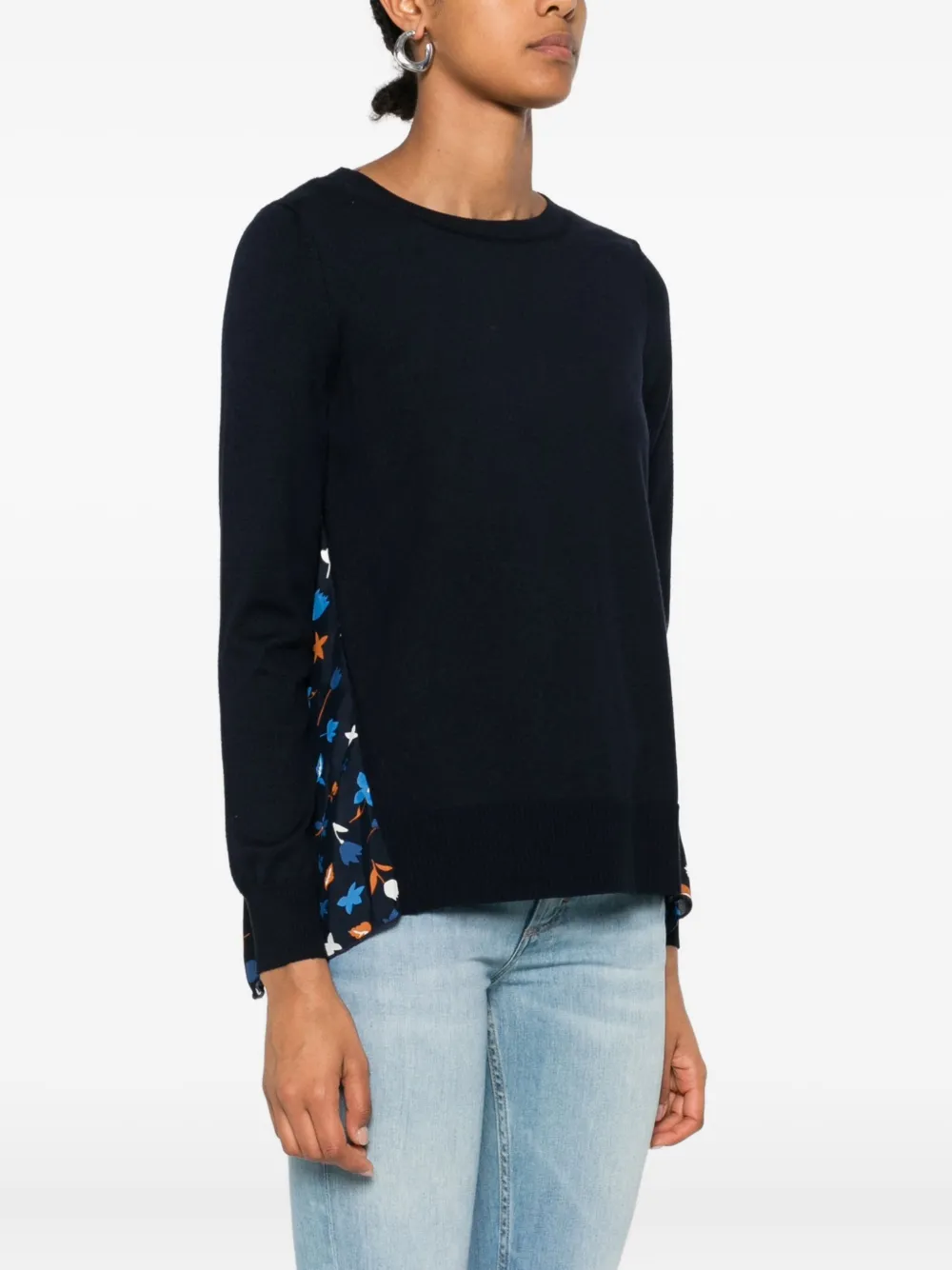 Marc O'Polo Trui met bloemenprint Blauw