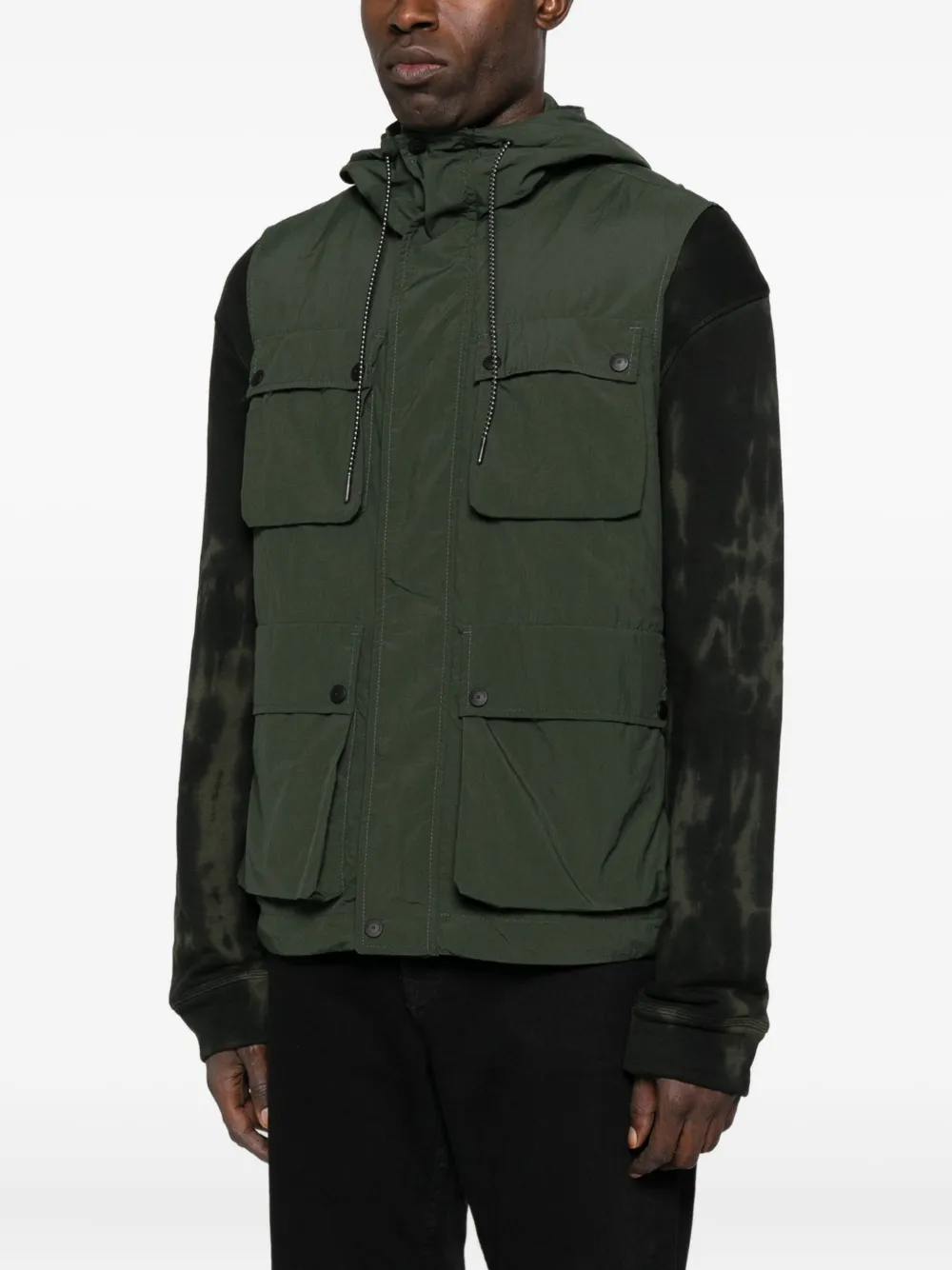 Marc O'polo Hooded Multi-pocket Vest In Green