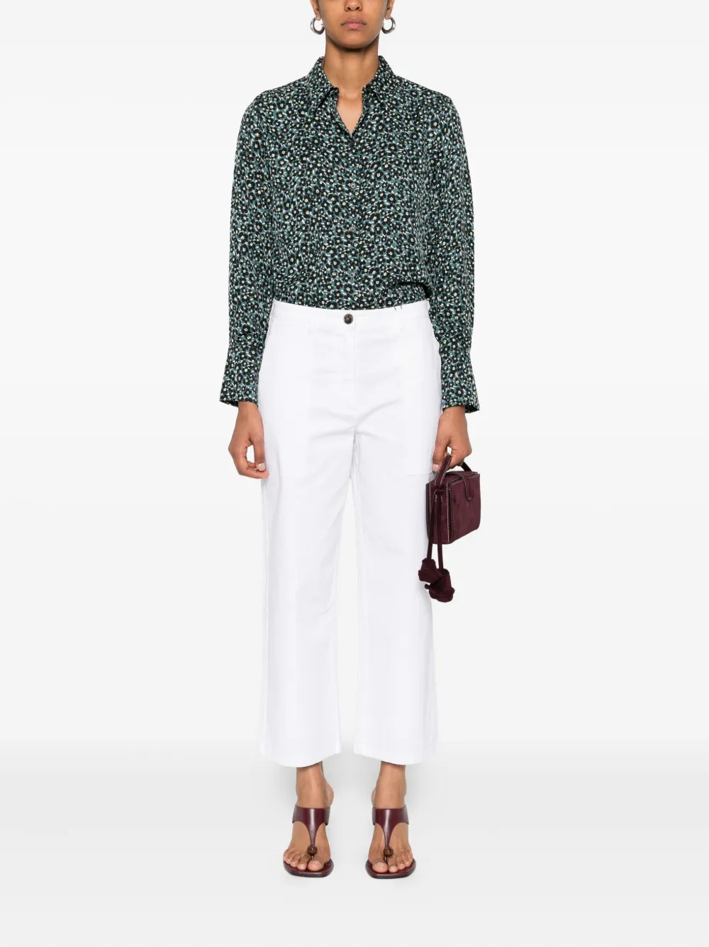 Marc O'Polo Blouse met bloemenprint - Blauw