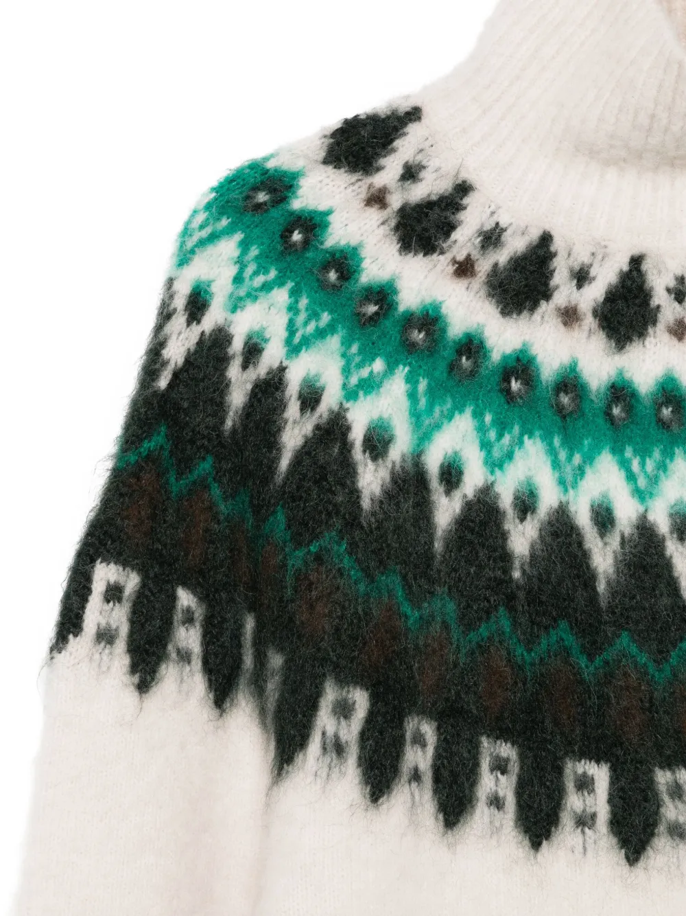 Marc O'polo Turtleneck Patterned Sweater In Neutral