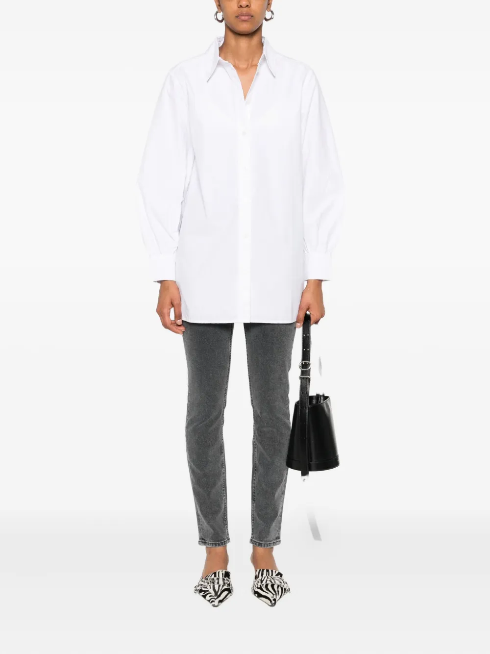 Marc O'Polo High waist skinny jeans - Grijs