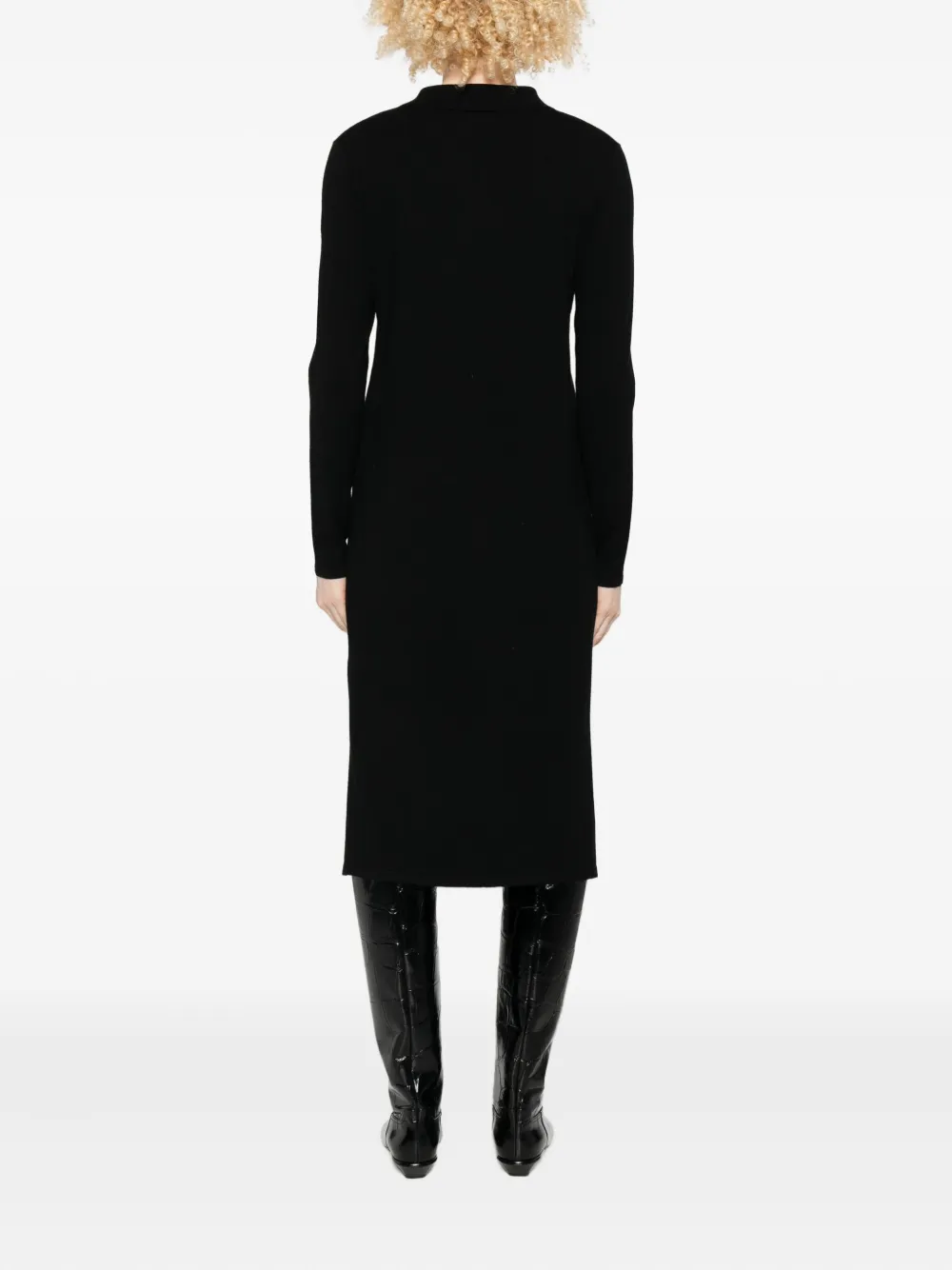 Marc O'Polo Jurk met cropped mouwen Zwart