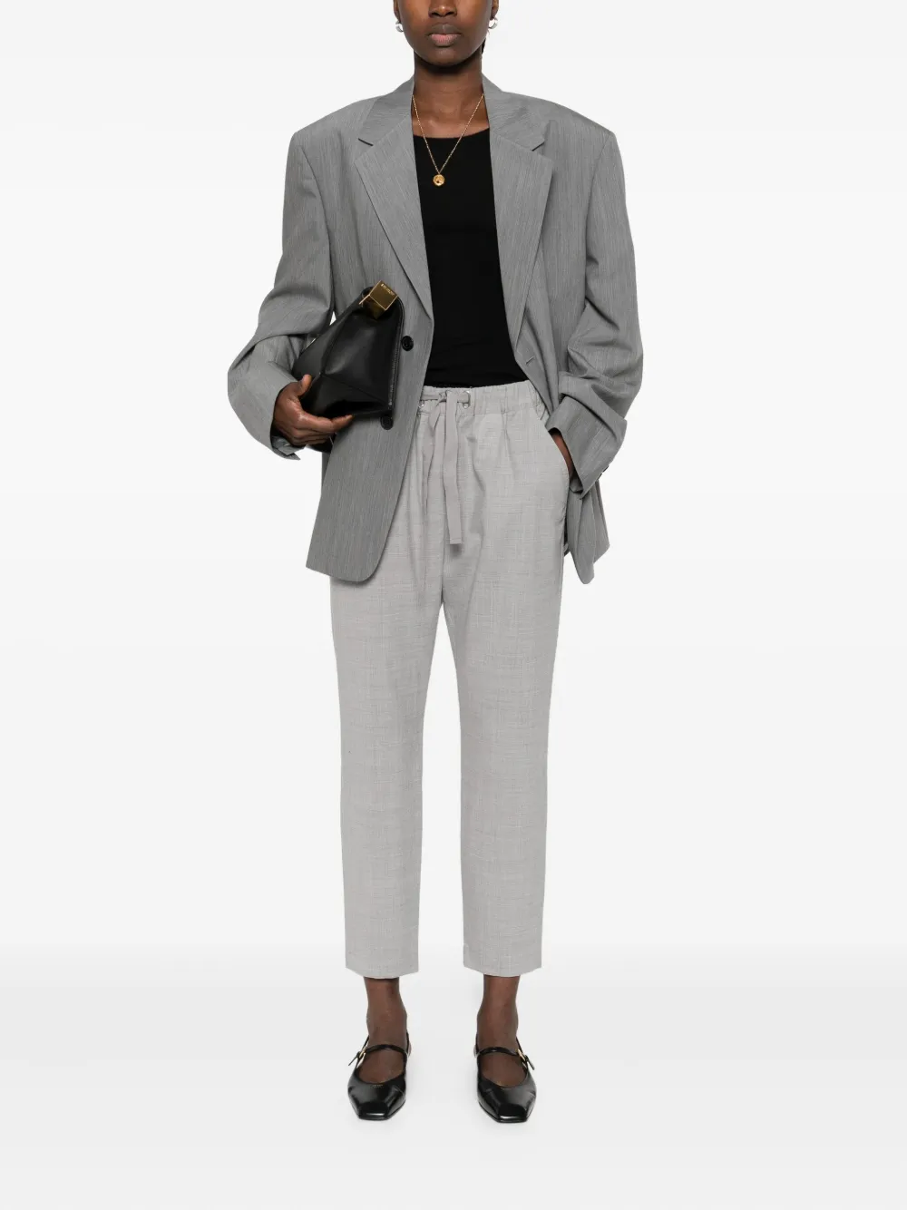 Marc O'polo Drawstring-waist Trousers In Gray