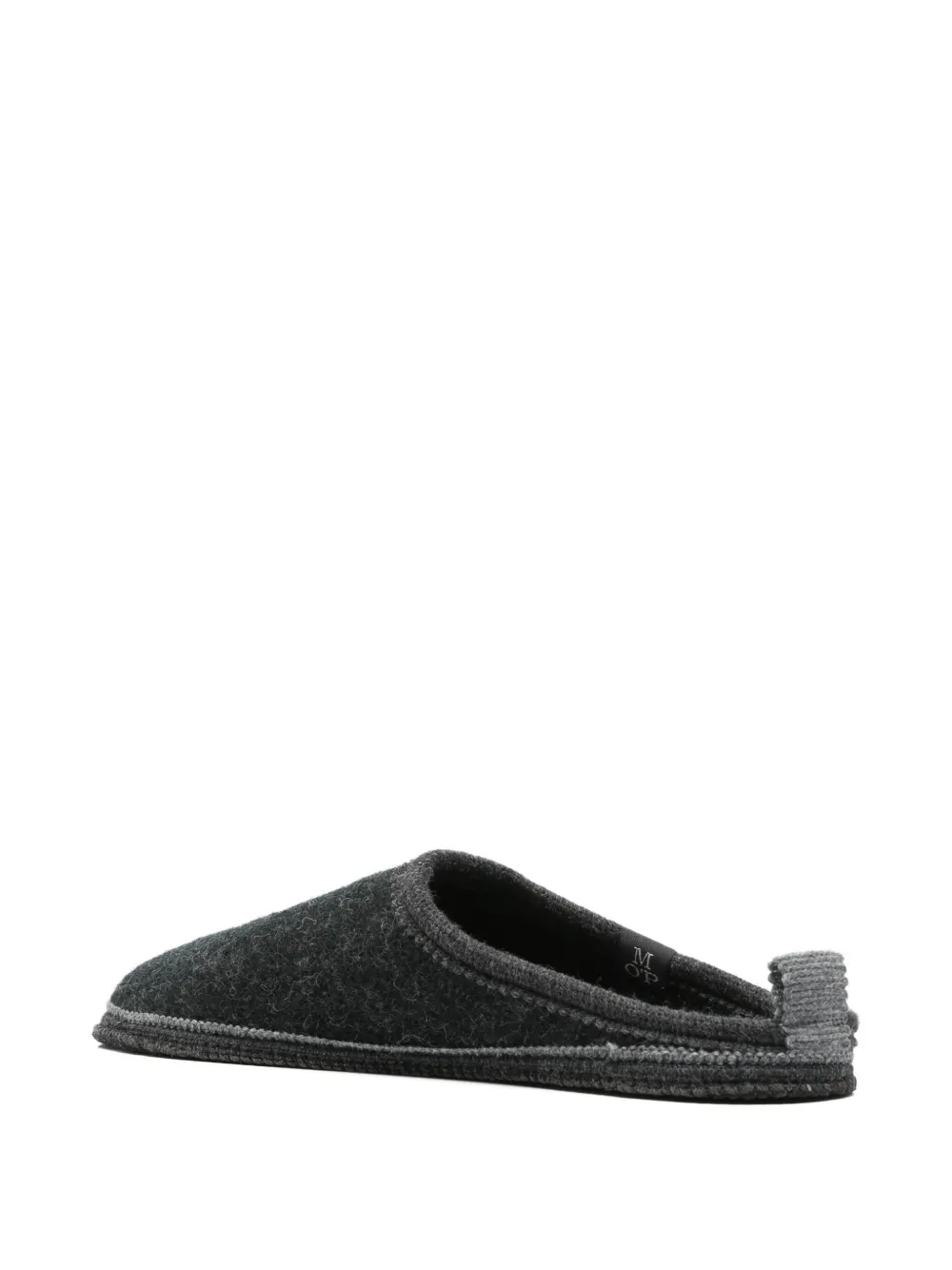 Marc O'polo Wool Felt Slippers In Black