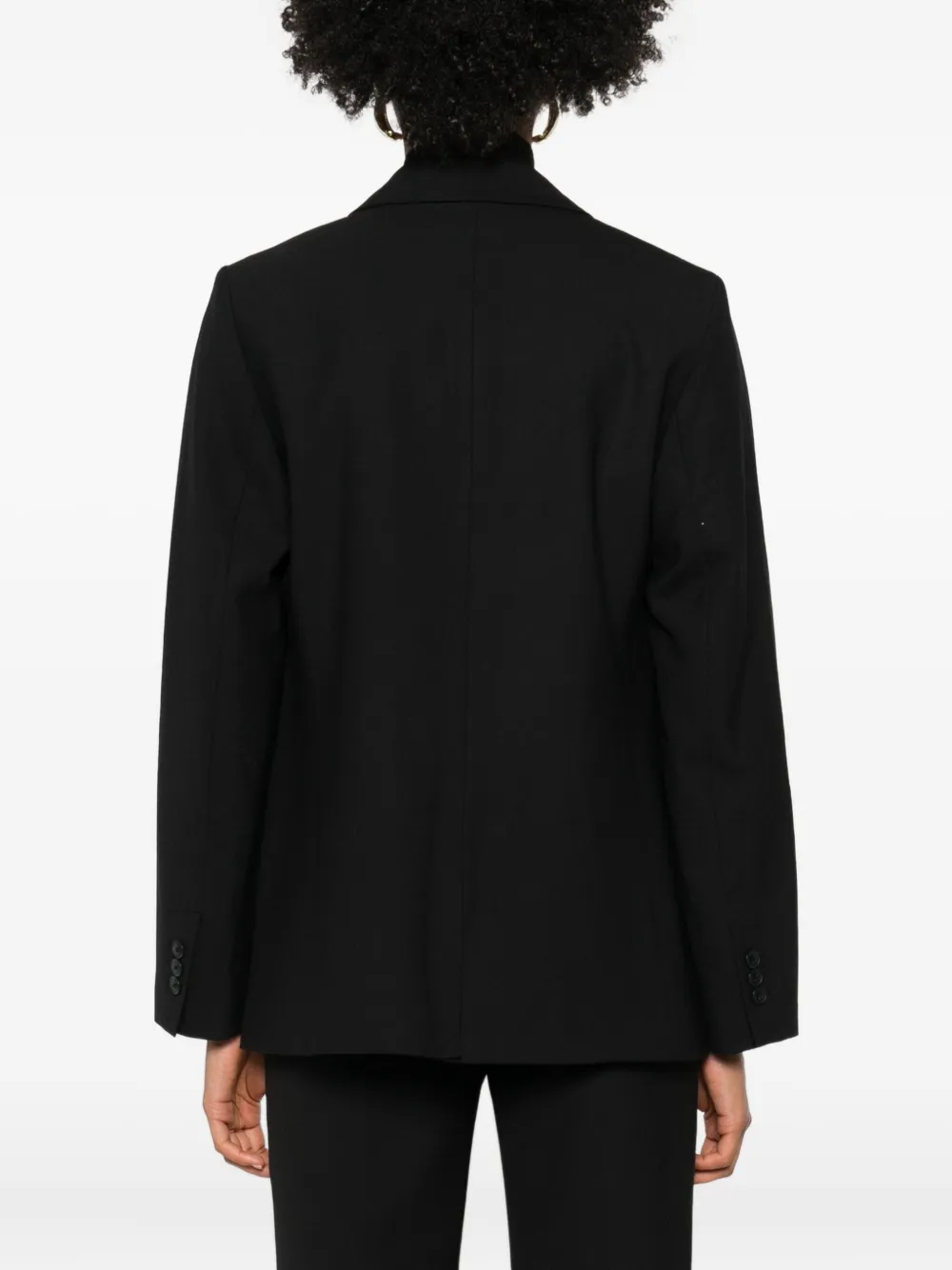 Marc O'polo Single-button Cotton Blazer In Black
