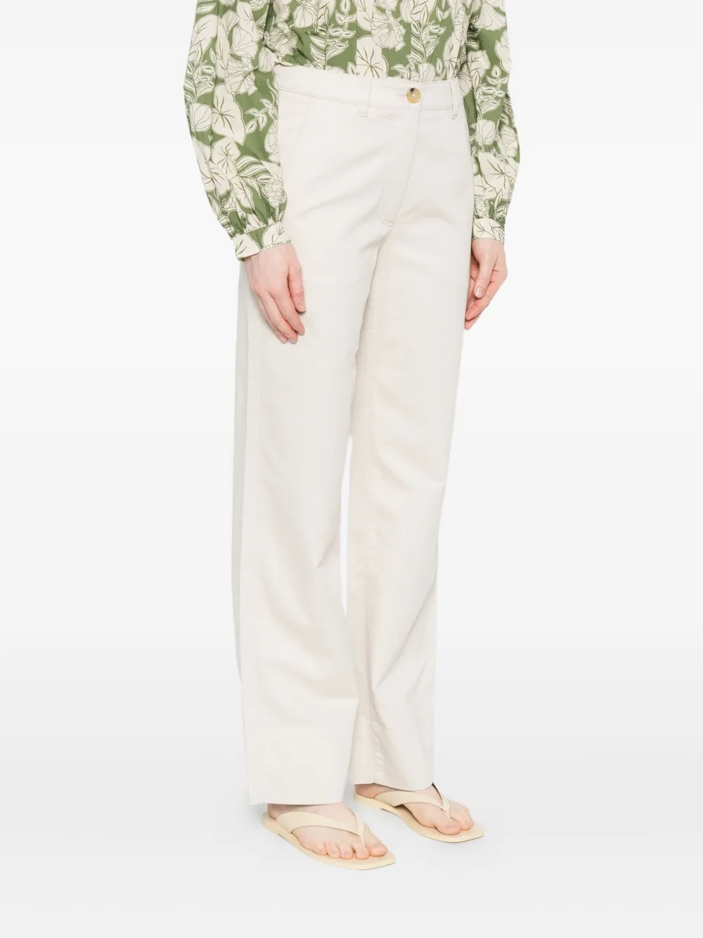 Marc O'polo Buttoned Pocket Trousers In White