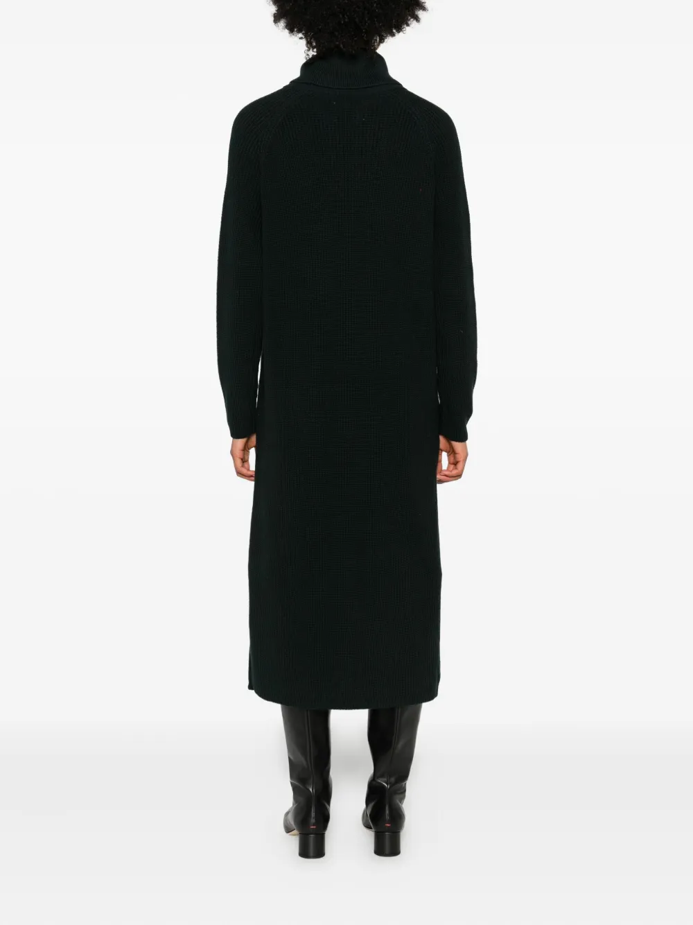 Marc O'Polo Midi-jurk met col en raglan mouwen Groen