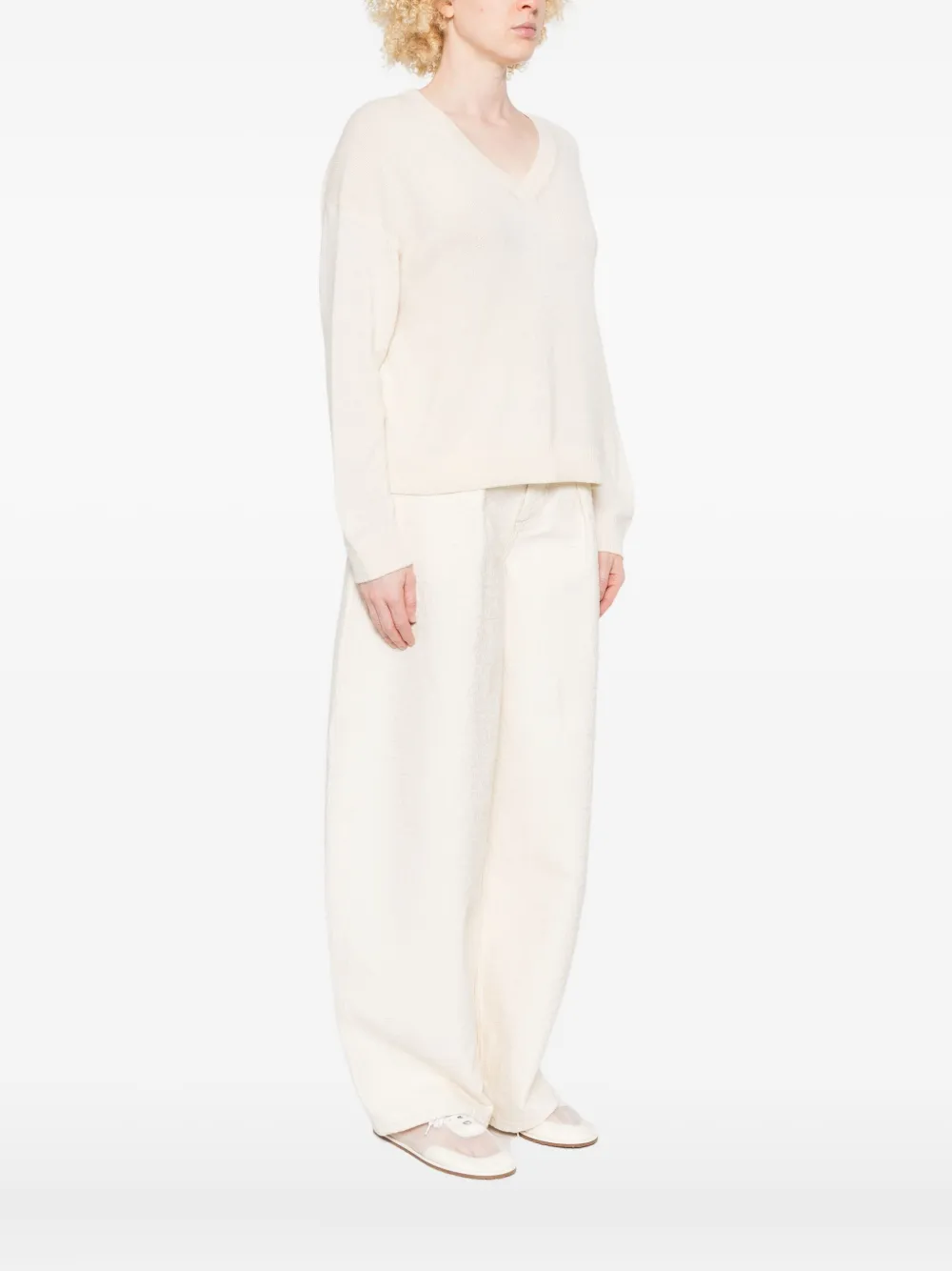Marc O'polo V-neck Sweater In Neutral