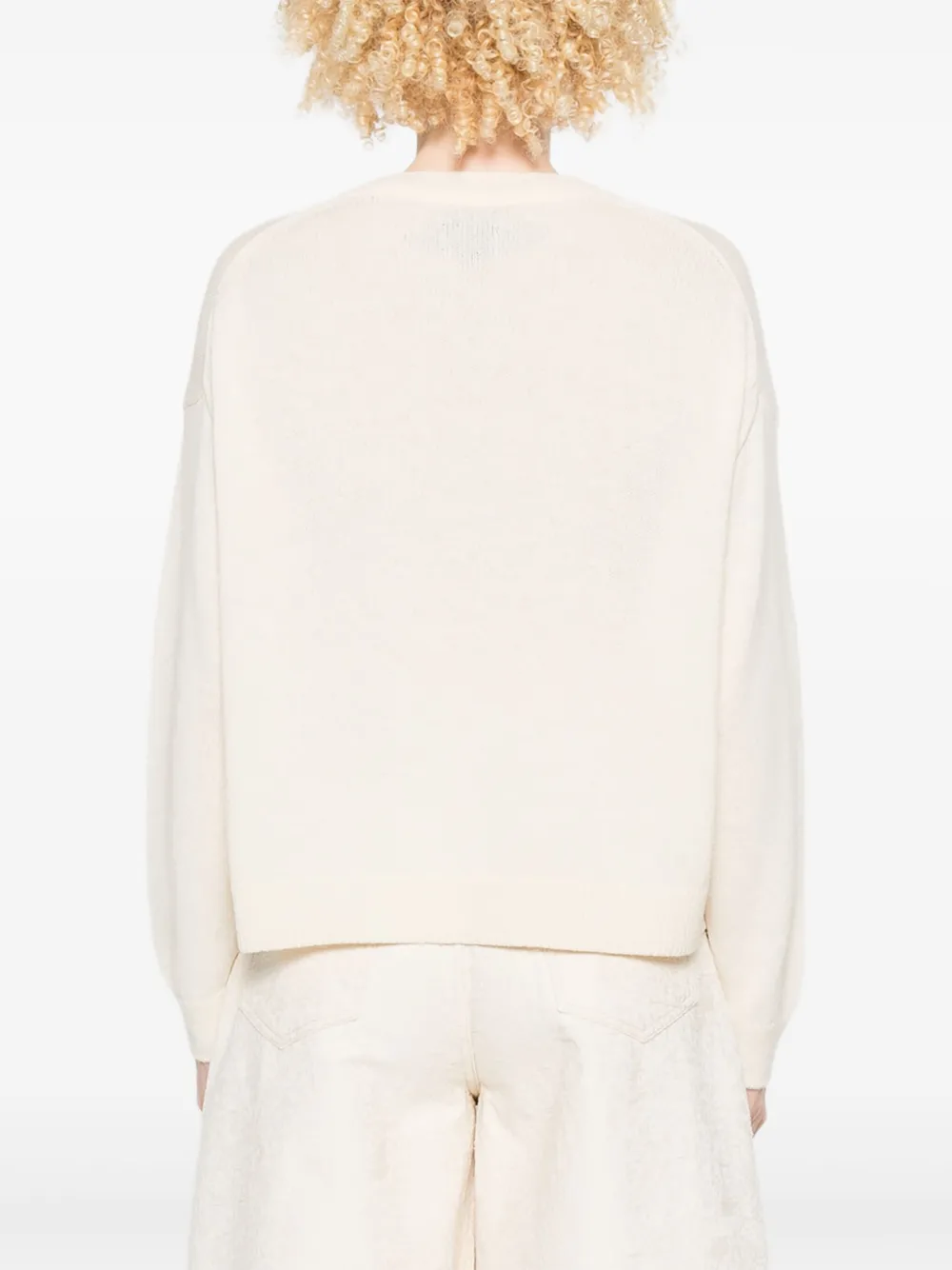 Marc O'Polo Trui met V-hals Beige