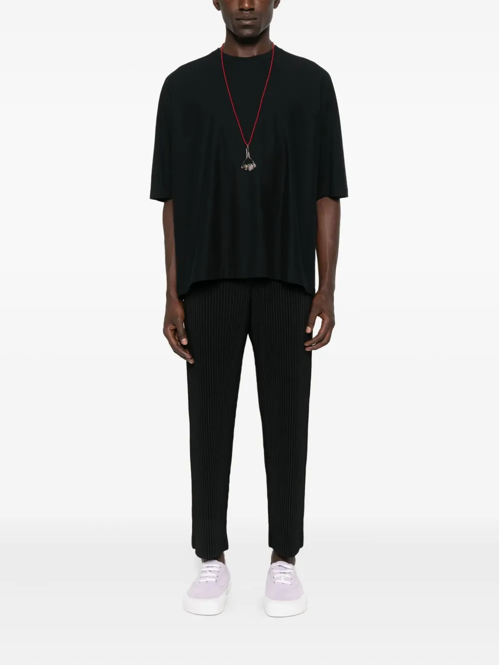 Homme Plissé Issey Miyake T-shirt met korte mouwen Zwart