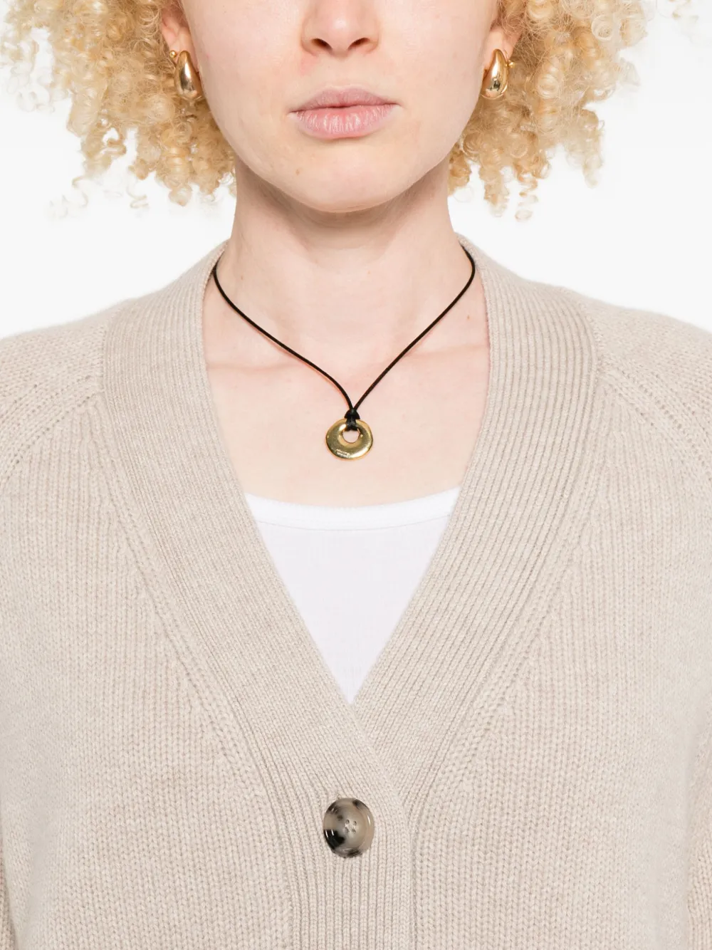 Allude Buttoned Patch-pocket Cardigan In Neutral