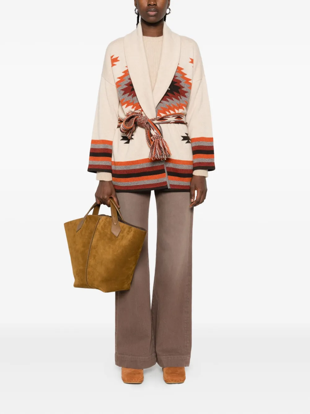 kujten geometric-pattern cashmere cardigan | Cardigans | Image 2