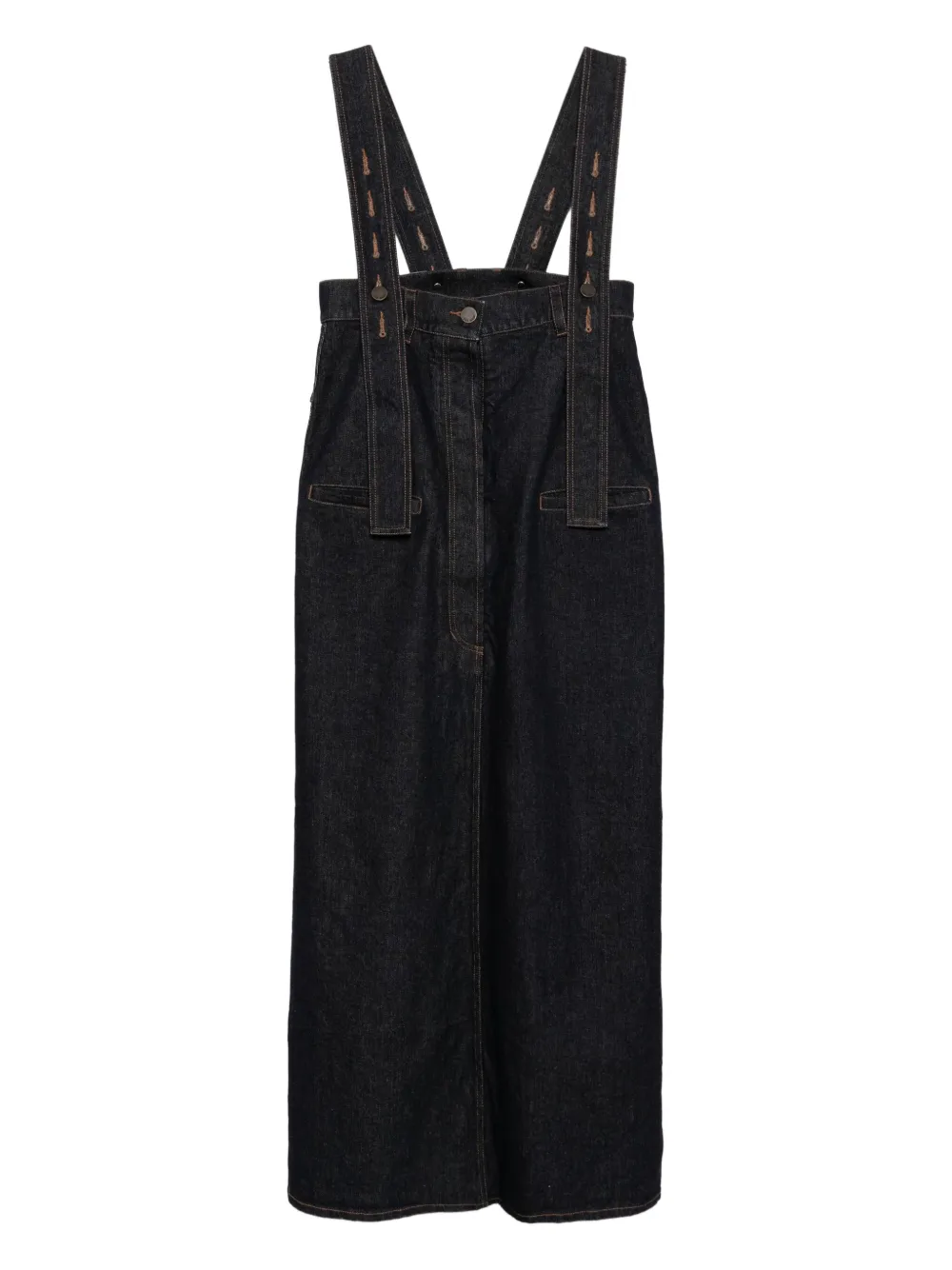 Uma Wang Cotton Denim Skirt In Black