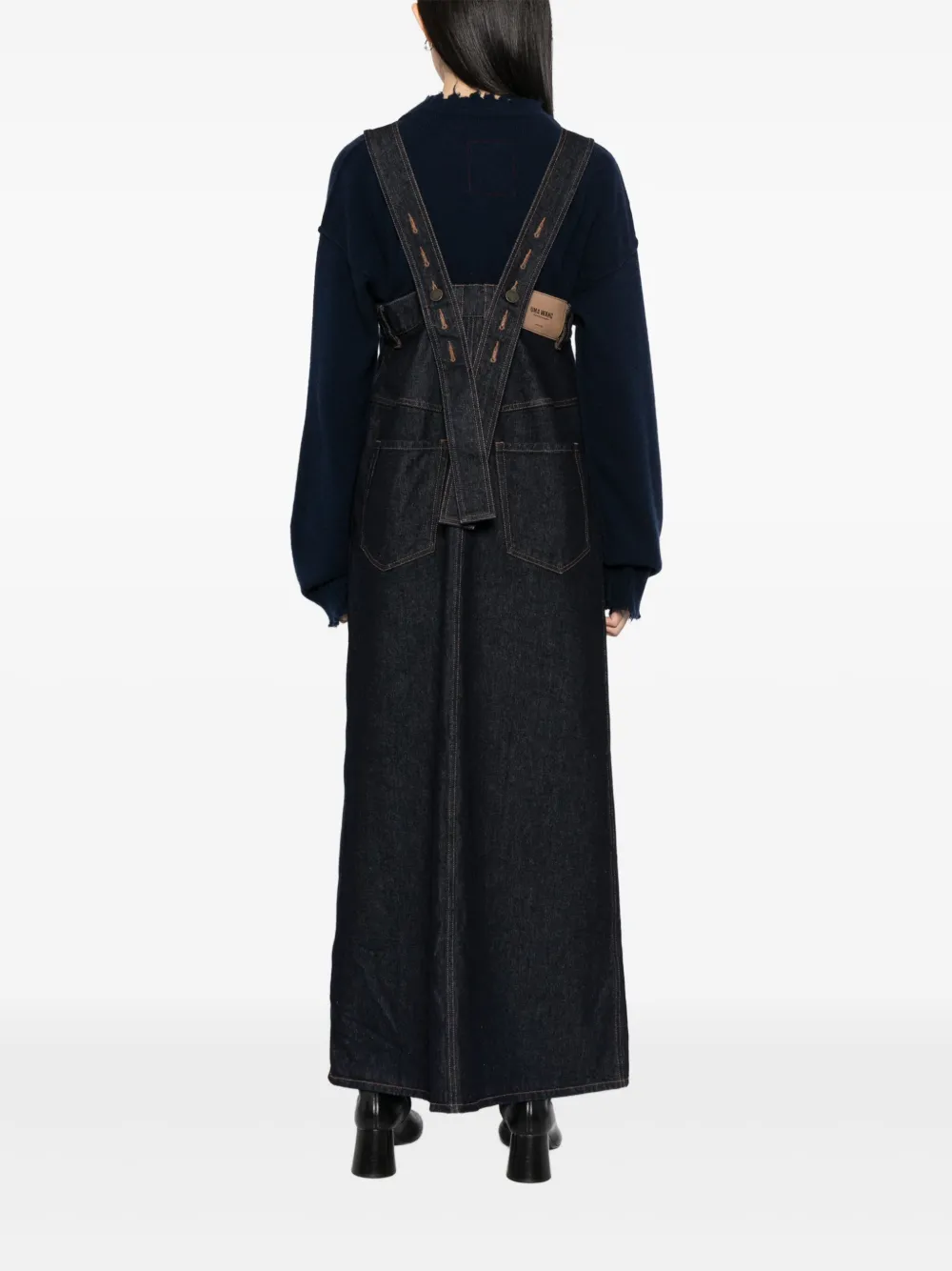 Uma Wang Katoenen denim rok Blauw