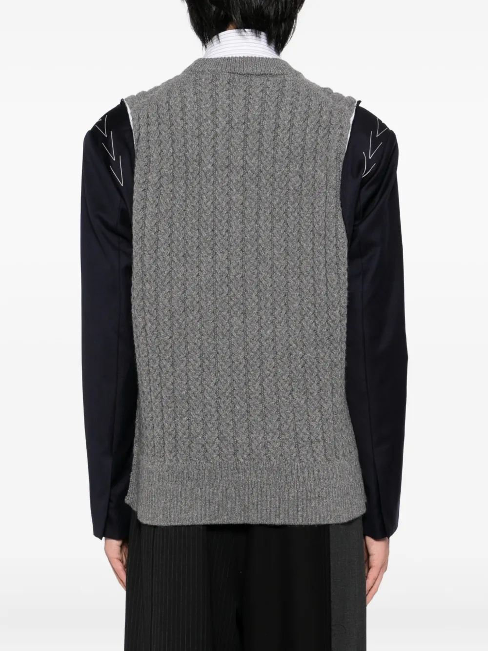 Sonia Carrasco Wool-blended Top In Gray