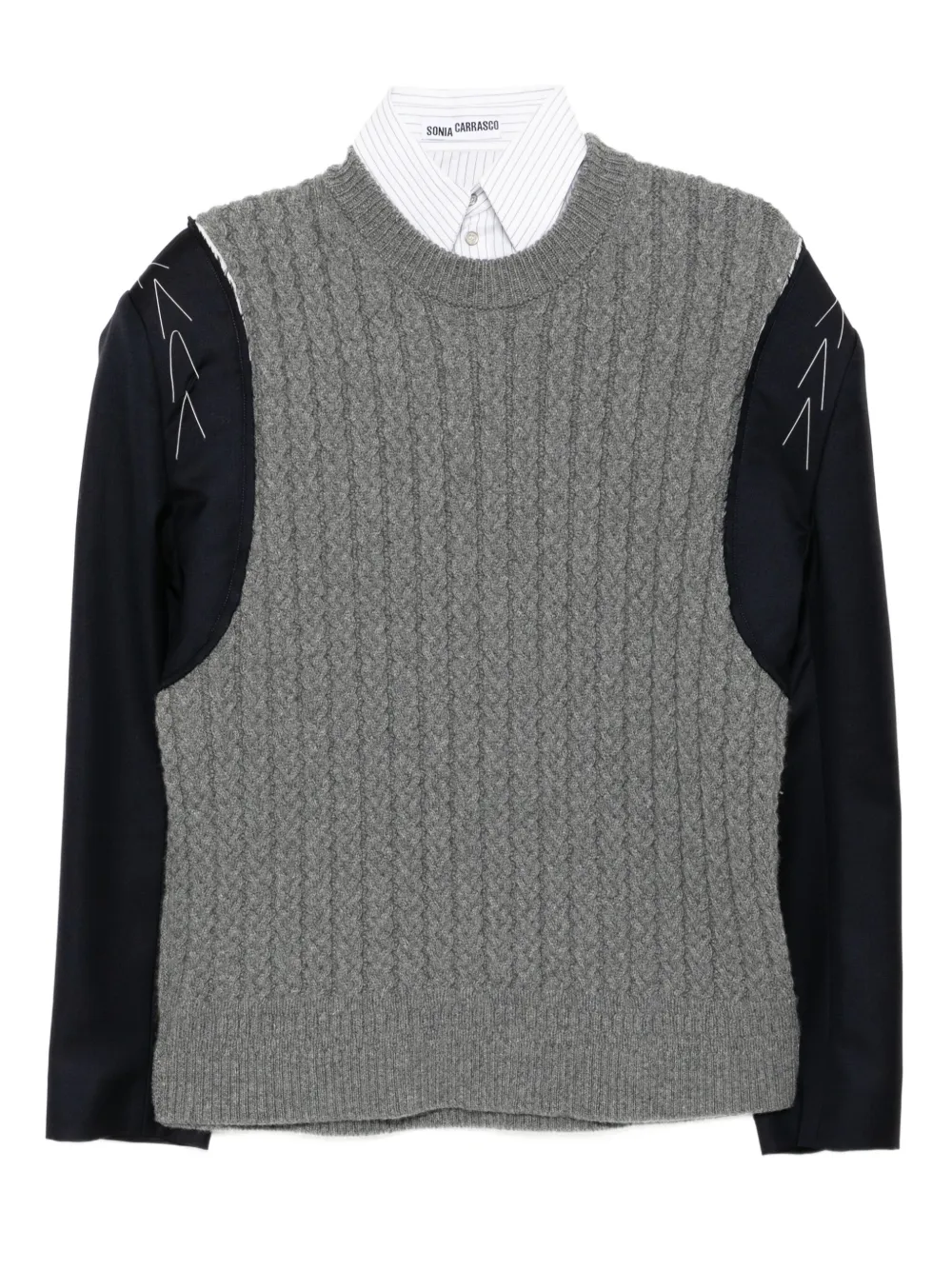 SONIA CARRASCO panelled jumper | Grey | Image 1