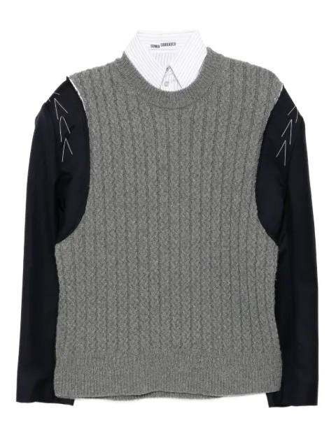 SONIA CARRASCO panelled jumper