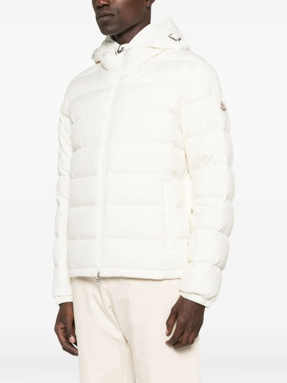 Moncler Gevoerd jack met capuchon Beige