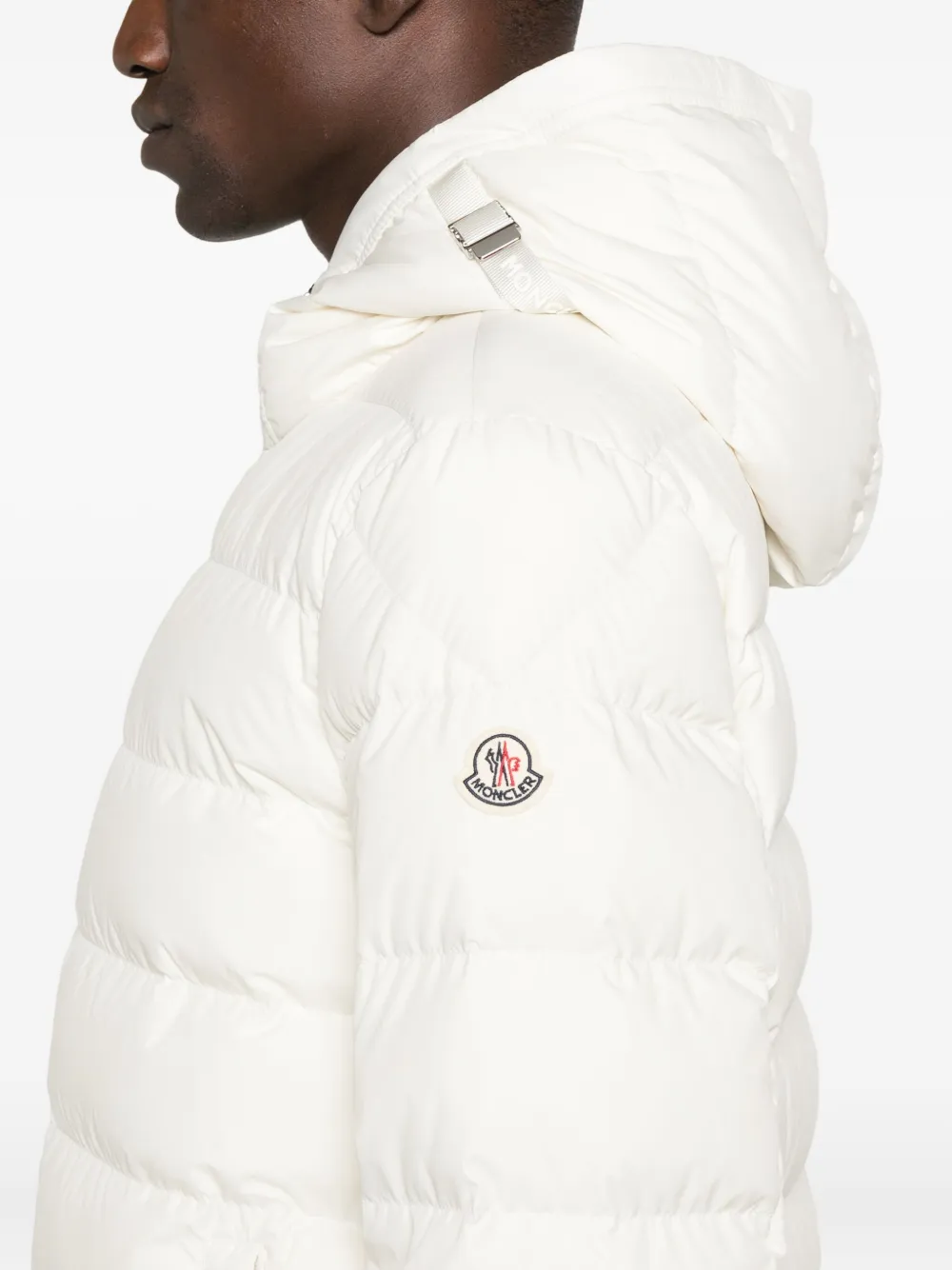 Moncler Gevoerd jack met capuchon Beige