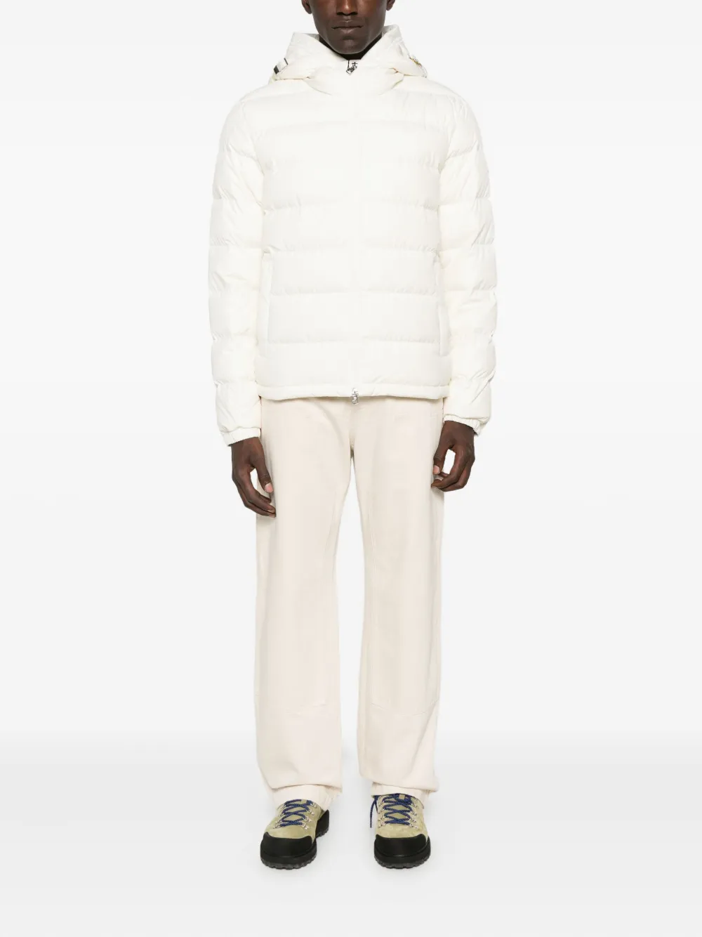 Moncler Gevoerd jack met capuchon Beige