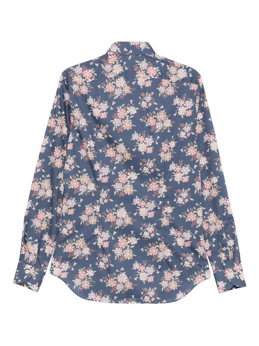 Xacus Overhemd met bloemenprint - Blauw