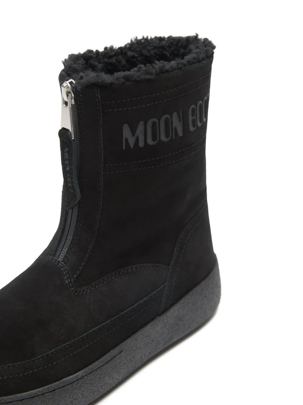 Moon Boot Ltrack Lara Zip-front Shearling Boots In Multi