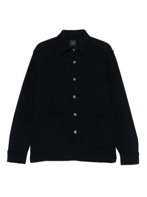 Xacus wool patch-pocket shirt