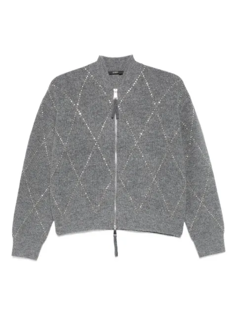 Seventy diamond-pattern embellished cardigan