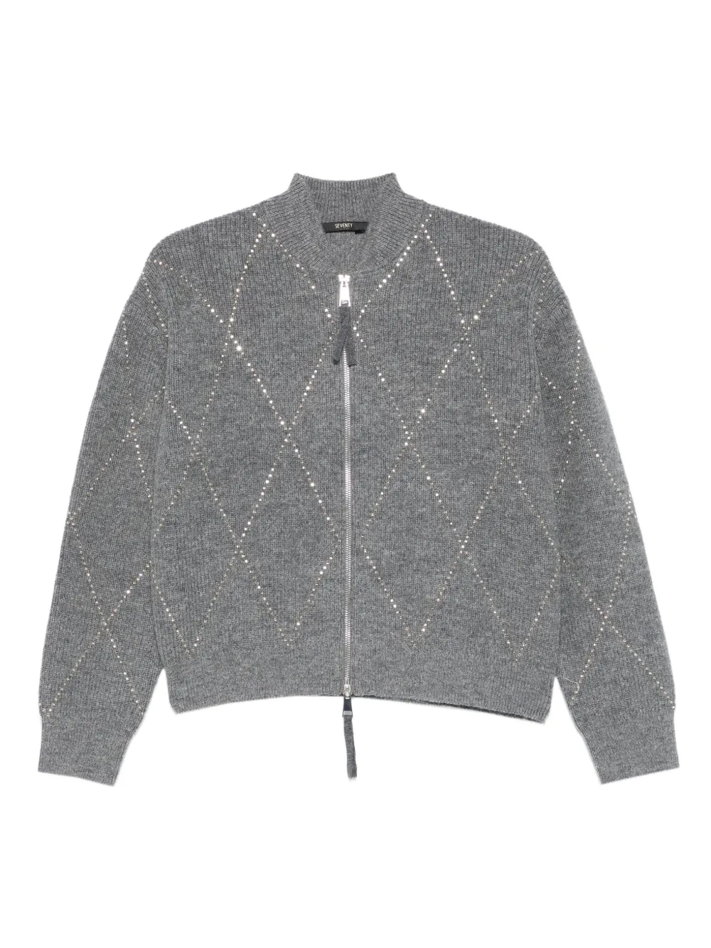 Seventy Vest verfraaid met diamant Grijs