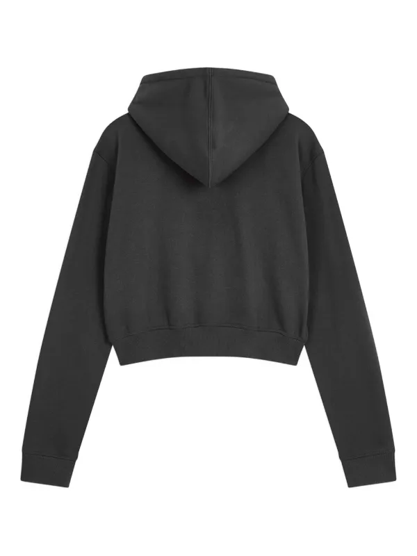 Open YY Ruffle zip-up Hoodie | Grey | FARFETCH