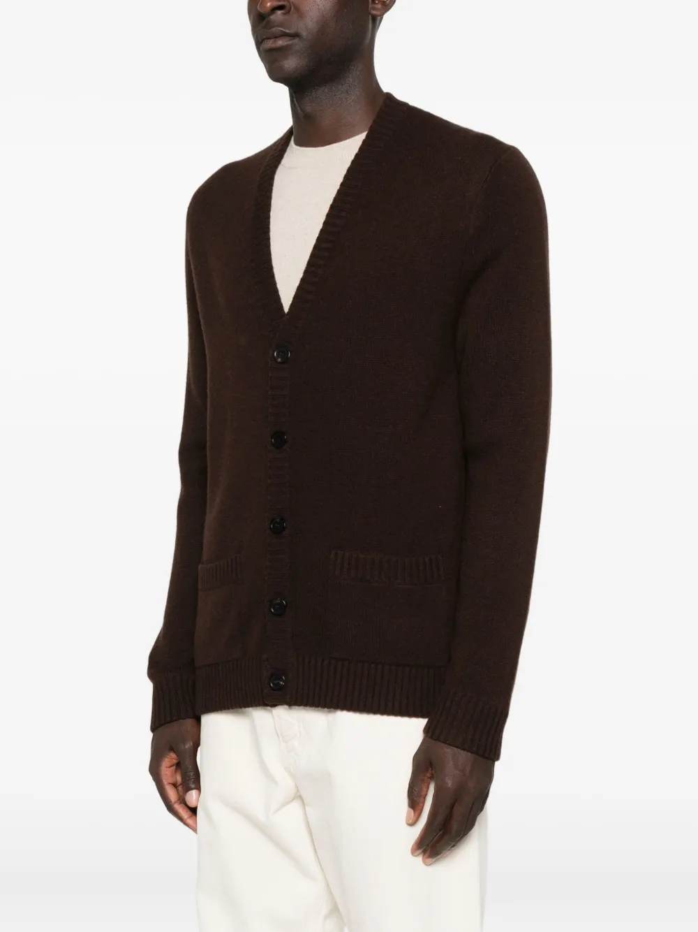  Bompard Patch-pocket Cardigan - Brown 
