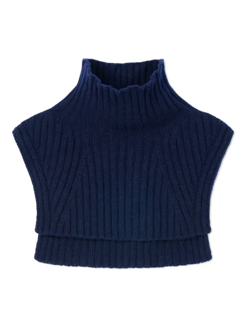 Eric Bompard ribbed high-neck cashmere bib