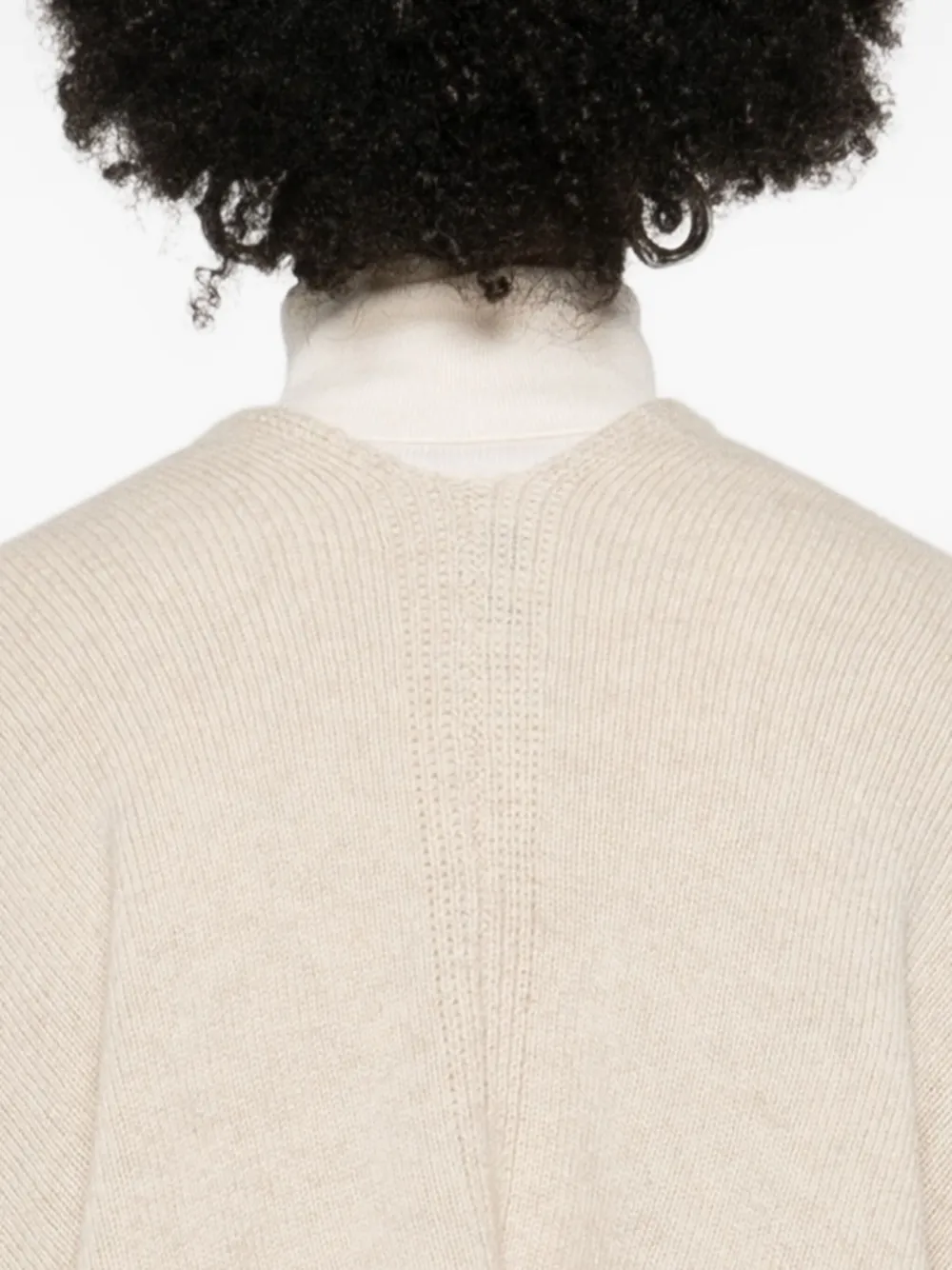 Eric Bompard Scoop-neck Poncho In Neutral