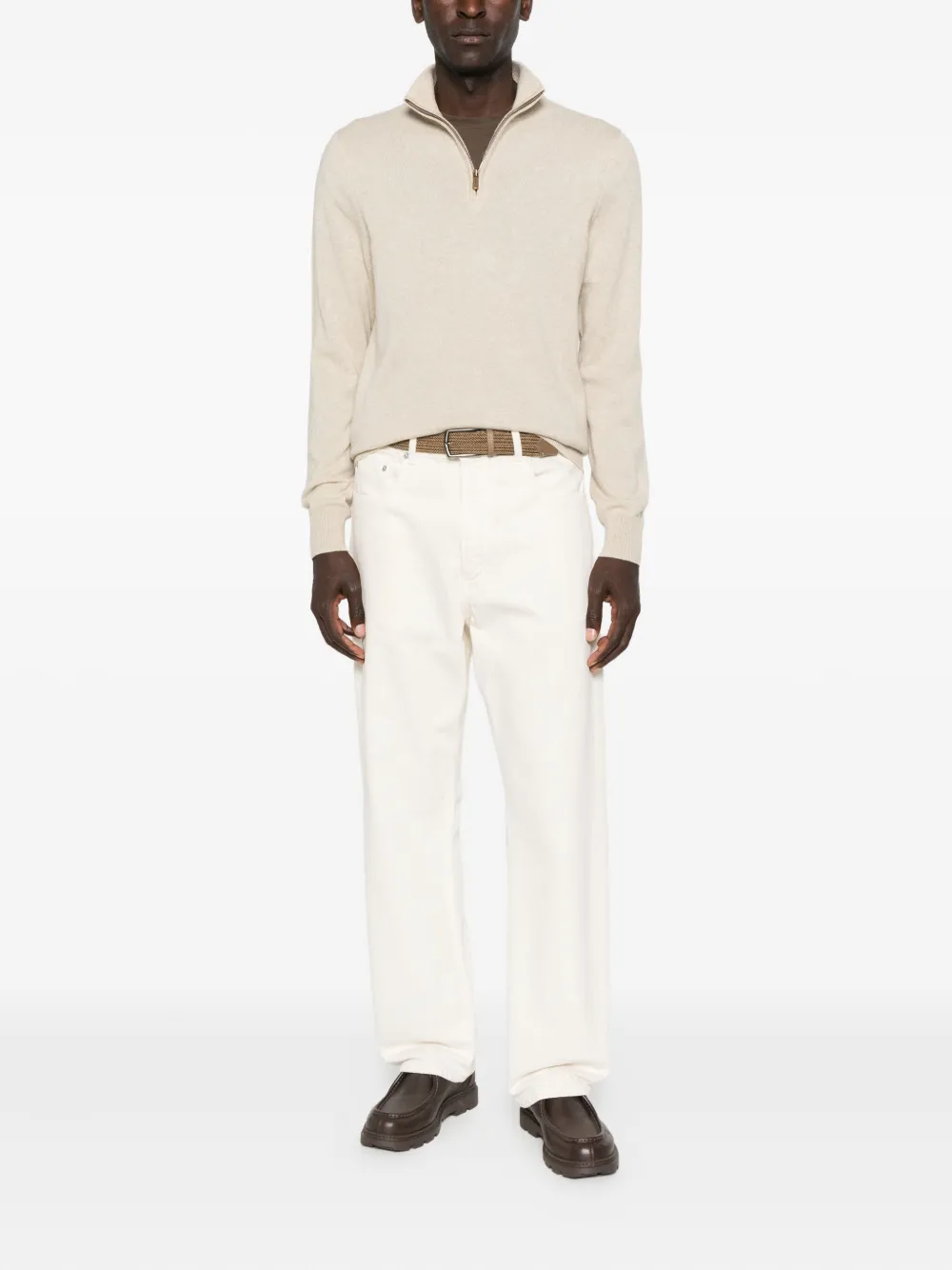 Eric Bompard zip-fastening sweater - Beige