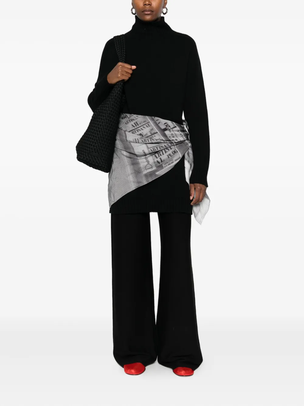Eric Bompard Elastic-waist Palazzo Pants In Black
