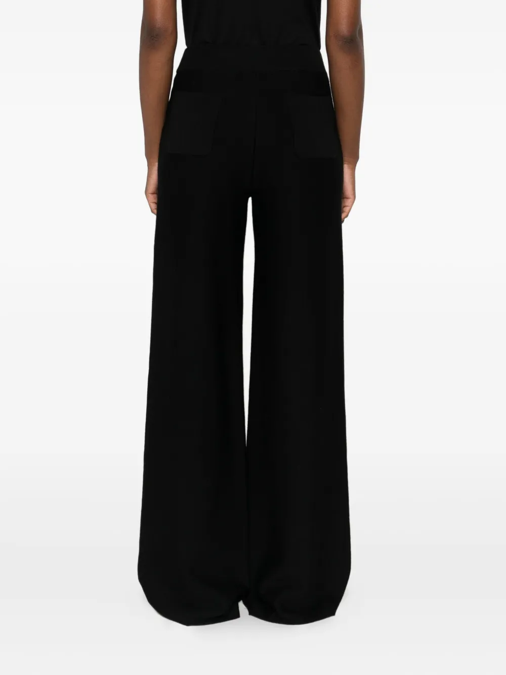 Eric Bompard Elastic-waist Palazzo Pants In Black